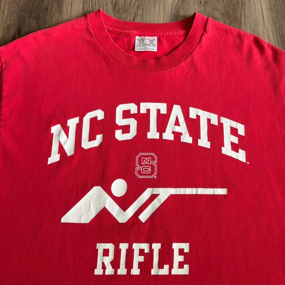 Vintage NC State University T-Shirt Men's Size L NCSU North Carolina Rifle